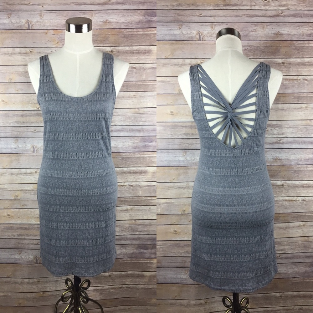 Free People bodycon gray sleeveless dress